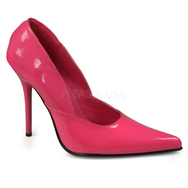 MILAN-01 hot pink Lack     Klassische Pumps mit Stiletto-Absatz in Lack hot pink